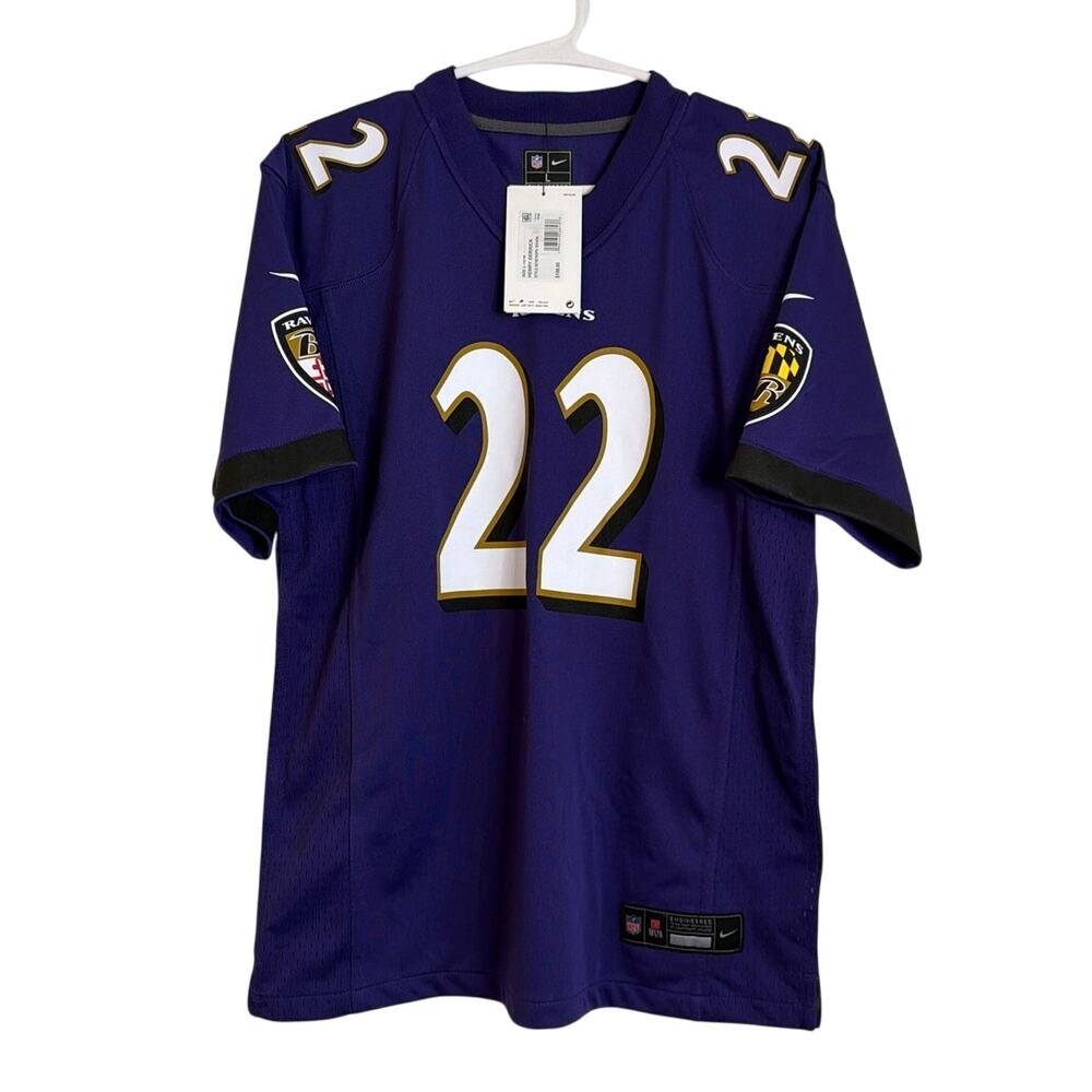 NWT Nike Baltimore Ravens Derrick Henry #22 Game Jersey Purple, Kids Large 14/16